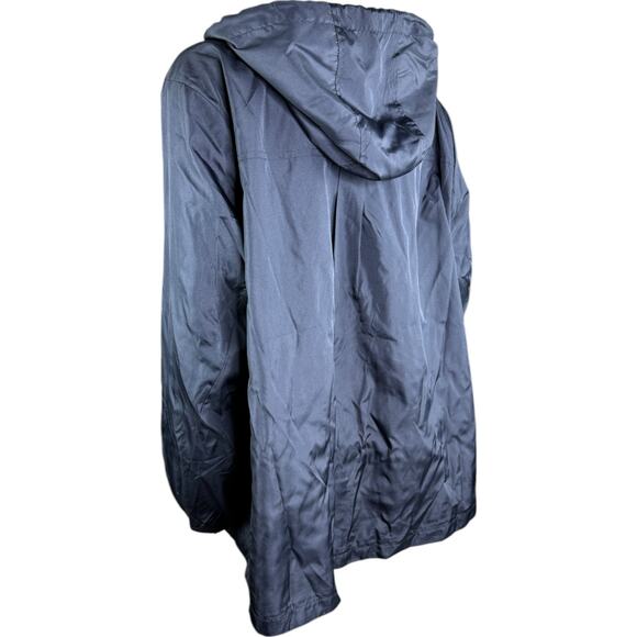 Susan Graver Water Resistant Windbreaker with Dot Lining Classic Navy 1X - Picture 11 of 13